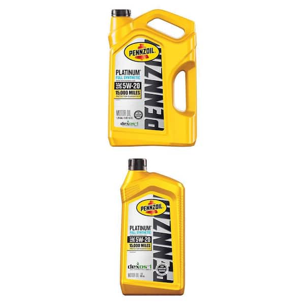 Platinum SAE 5W-20 Full Synthetic Motor Oil Combo (1 Qt and 5 Qt)