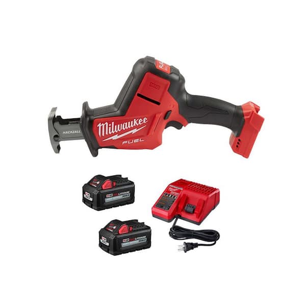 Milwaukee M18 FUEL 18V Lithium-Ion Brushless Cordless HACKZALL Reciprocating Saw w/Two 6.0 Ah Battery and Charger