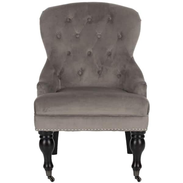 SAFAVIEH Falcon Gray/Black Arm Chair