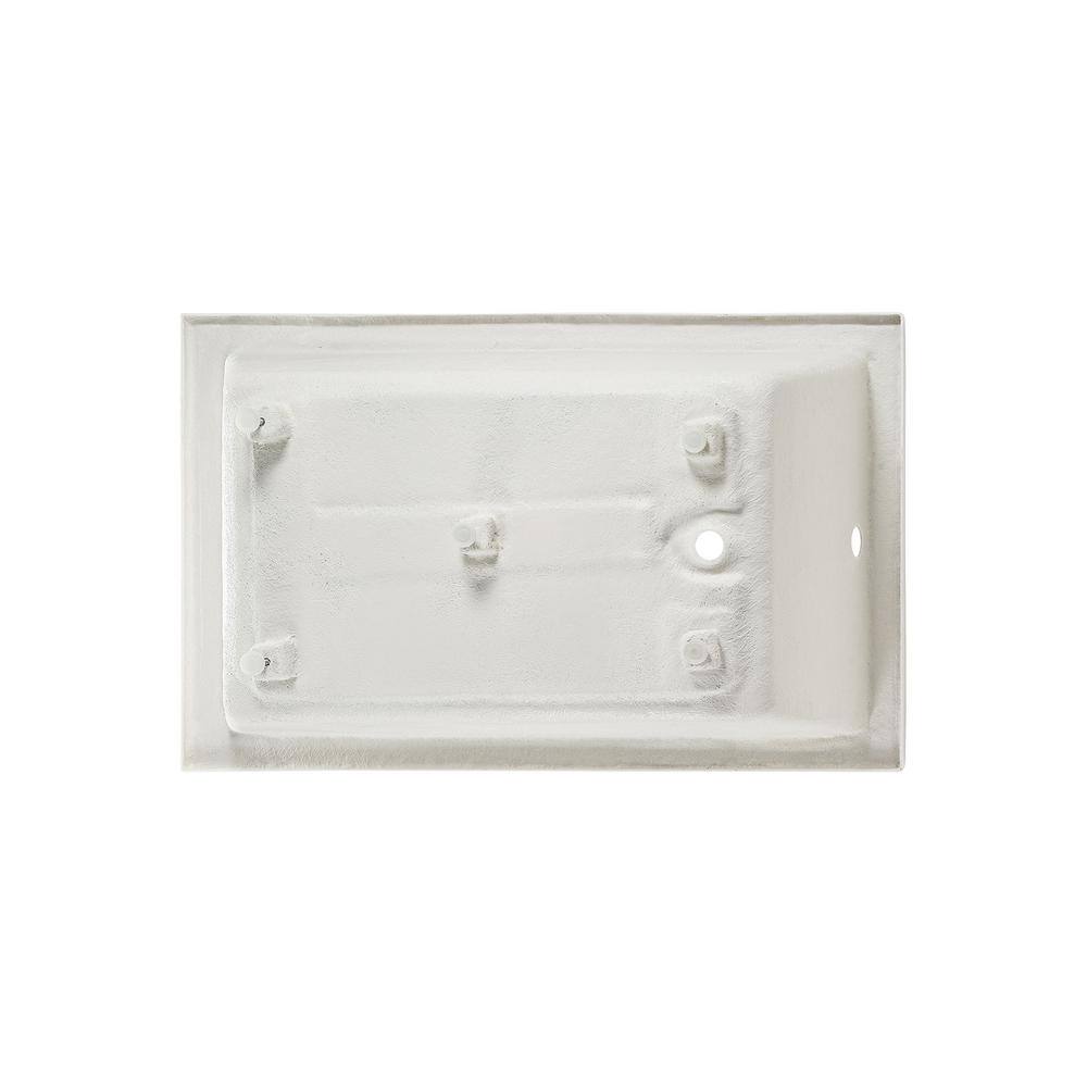 Voltaire Glossy White Acrylic Alcove Bathtub with Right-Hand Drain
