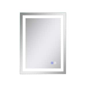 24 in. W x 32 in. H Rectangular Frameless Anti-Fog Ceiling Bathroom Vanity Mirror Wall in White with Memory Function