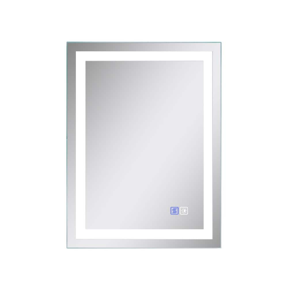 28 in. W x 36 in. H Rectangular Frameless Anti-Fog Ceiling Bathroom Vanity 
