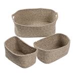 1 Gal. Cotton Storage Bin in Tan (3-Pack)