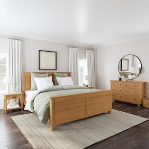 Oak Park 4-Piece Oak King Bedroom Set