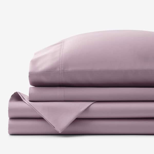 The Company Store Legends Hotel Supima Cotton Wrinkle-Free 4-Piece Wisteria Sateen Queen Sheet Set