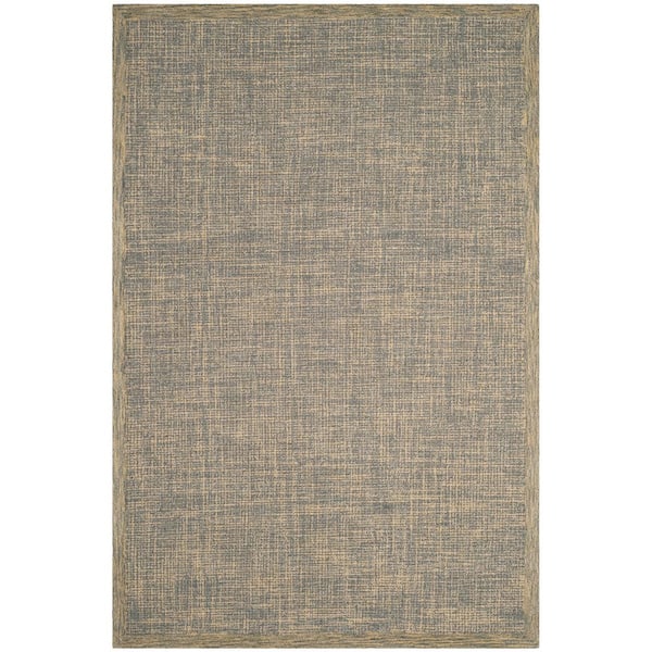 SAFAVIEH Abstract Gold/Gray 5 ft. x 8 ft. Border Area Rug