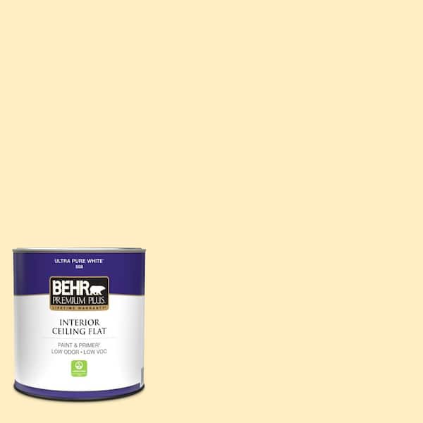 1 qt. #350A-3 Pale Sunshine Ceiling Flat Interior Paint