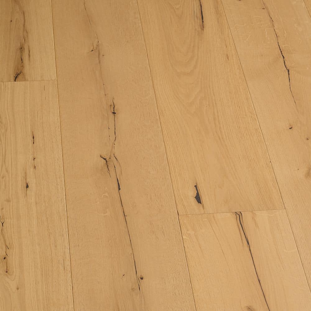 Calistoga French Oak 5/8 in. T x 9.4 in. W Tongue and Groove Wire Brush Engineered Hardwood Flooring (34.10 sq.ft./case) -  Malibu Wide Plank