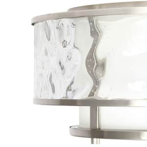 Bay Court Collection 2-Light Brushed Nickel Outdoor Flushmount Light