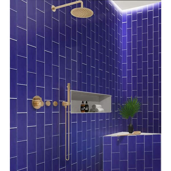 Apollo Tile Blue 3 in. x 6 in. Matte Finished Glass Mosaic Tile Sample (0.12 sq. ft./Piece)