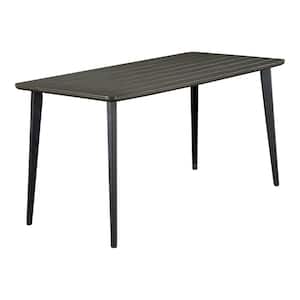 Maganda 60 in. Rectangle Gray and Black Wood Dining Table (Seats 6)