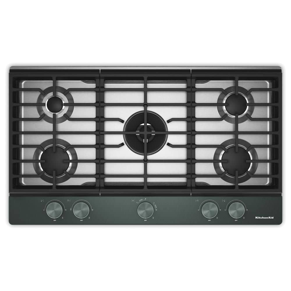 36 in. 5 Burners Gas Cooktop in Juniper with Integrated Wok Grate