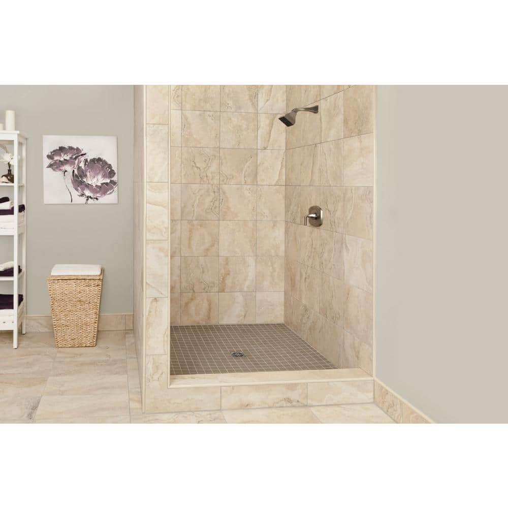 48-inch PVC Stainless Steel Shower Kit with Waterproofing Membrane