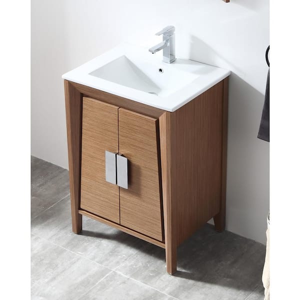 Larvotto 24 in. W x 18. in D. x 34 in. H Bathroom Vanity in Wheat