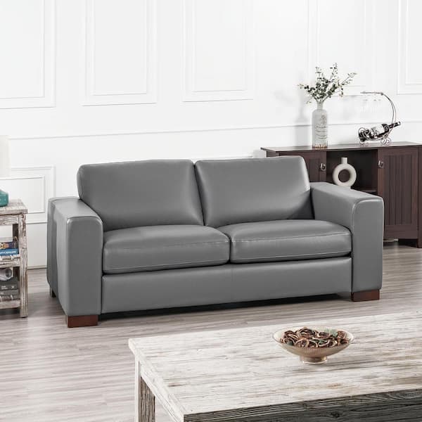 Homestock Gray Oversized Leather