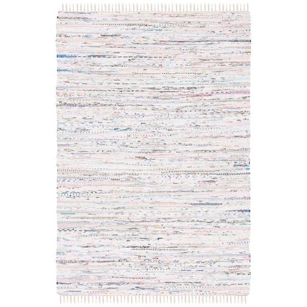 SAFAVIEH Rag Rug Ivory/Multi Doormat 2 ft. x 3 ft. Striped Area Rug