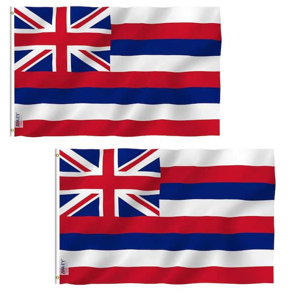 Fly Breeze 3 ft. x 5 ft. Polyester Hawaii State Flag-Hawaiian HI Flags Polyester (2-Pack)