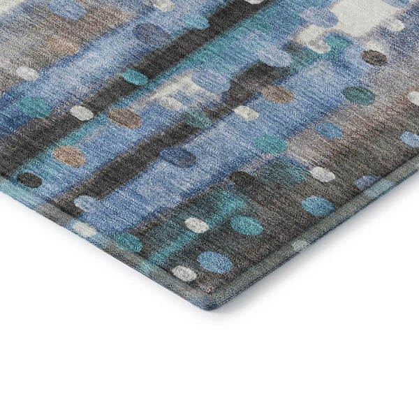 Mayfield Premium Machine Washable Abstract AMF2213 Taupe 9 ft. x 12 ft. Area Rug