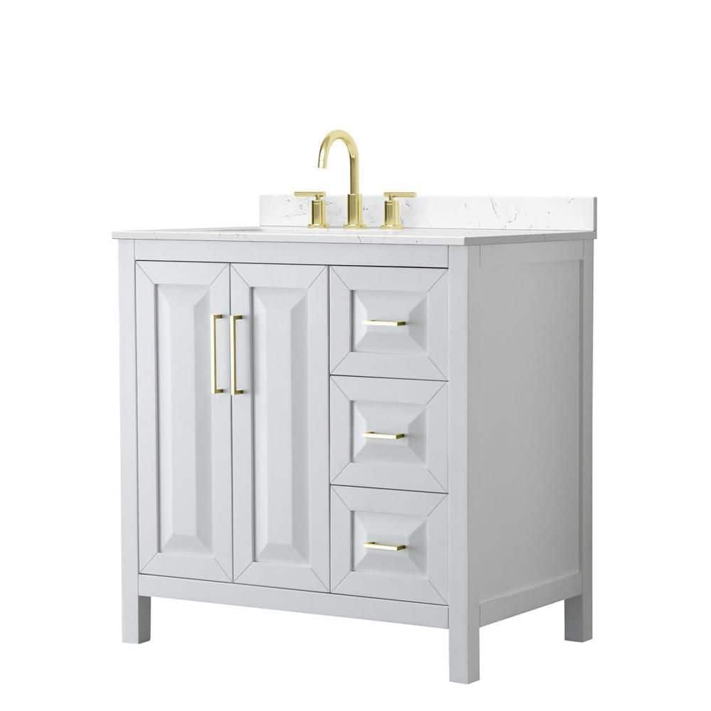 Daria 36 in. Single Freestanding White Bath Vanity with Top price history on PriceWatchPro