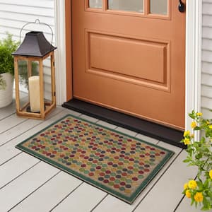 Colorful Dots Bright 18 in. x 30 in. Ornamental Entry Mat