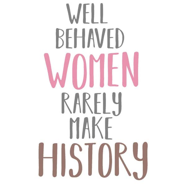 WallPops Women Make History Multi-Colored Wall Quote Decal