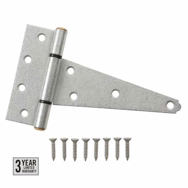 8 in. Standard  Galvanized Heavy-Duty Tee Hinge (2-Pack)
