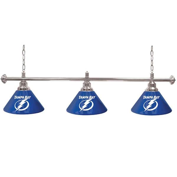 Trademark NHL Tampa Bay Lightning 60 in. Three Shade Gold Hanging Billiard Lamp