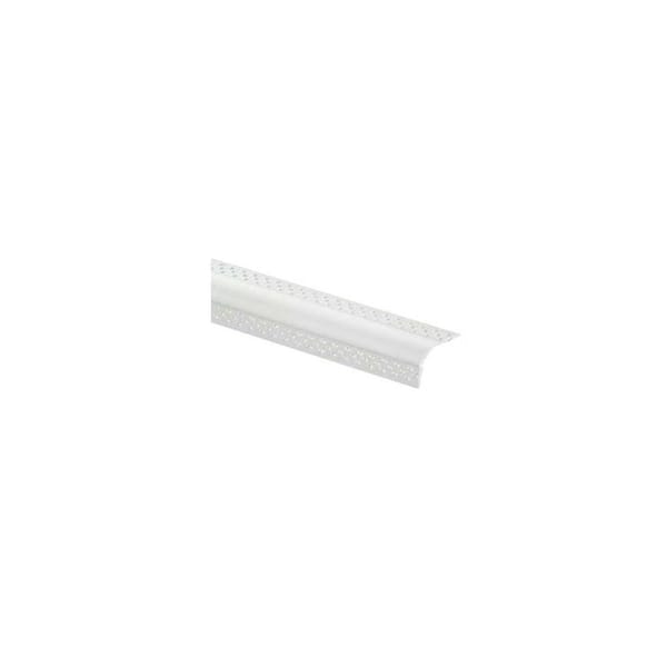 ClarkDietrich 1-1/4 in. x 10 ft. PVC-Vinyl Bullnose 3/4 in. Inside Drywall Corner Bead