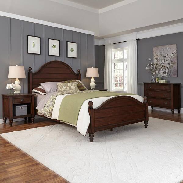 Home Styles County Comfort Aged Bourbon Twin Bed Frame