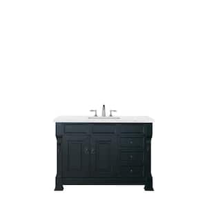Brookfield 48 in. W x 23.5 in. D x 34.3 in. H Single Bath Vanity in Antique Black with Solid Surface Top in Arctic Fall