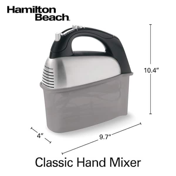 Hamilton Beach 6-Speed Black Hand Mixer with Snap-On Case 62620 - The Home  Depot
