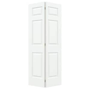32 in. x 80 in. Colonist White Painted Textured Molded Composite MDF Closet Bi-fold Door