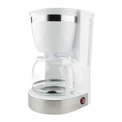 10-Cup White Coffee Maker
