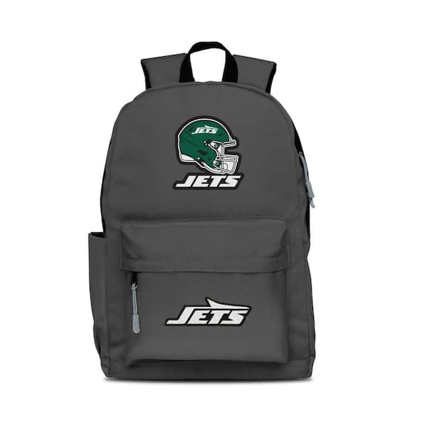 Mojo 17 in. Gray New York Jets 2-Logo Campus Laptop Laptop Backpack