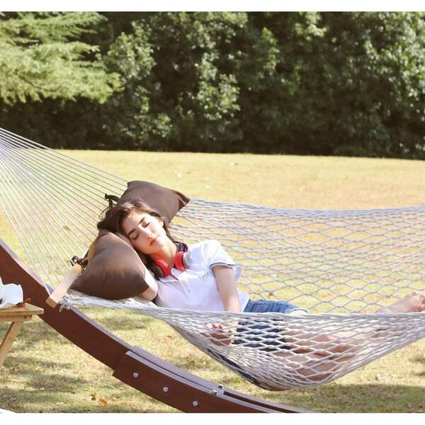ハンモック　Hammock AURA OUTDOOR 13 ft. Double Rope Hammocks, Traditional Hand