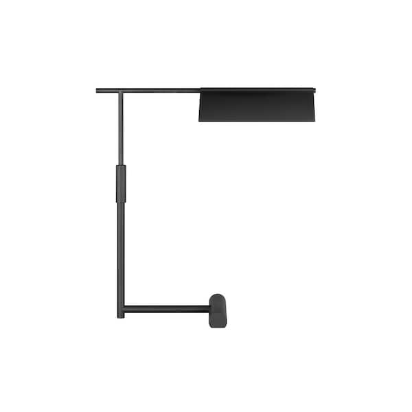 Generation Lighting Foles 20.625 in. W x 25 in. H Midnight Black 1-Light Dimmable Transitional Table Lamp for Living Room with Steel Shade
