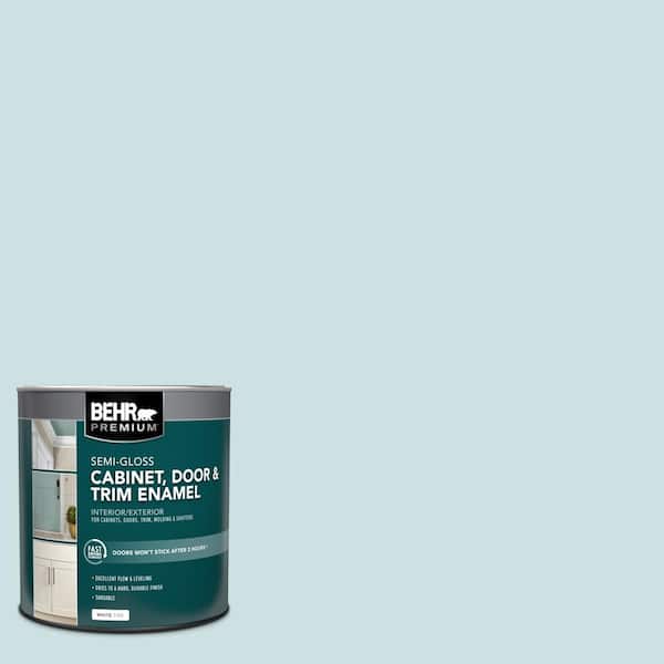 BEHR PREMIUM 1 qt. #S450-1 Beach Foam Semi-Gloss Enamel Interior/Exterior Cabinet, Door & Trim Paint