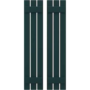 11-1/2-in W x 84-in H Americraft 3 Board Exterior Real Wood Spaced Board and Batten Shutters Thermal Green