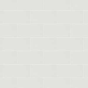Piscina Brick Blanco Brillo 4-3/4 in. x 9-5/8 in. Porcelain Floor and Wall Subway Tile (11.44 sq. ft. / case)