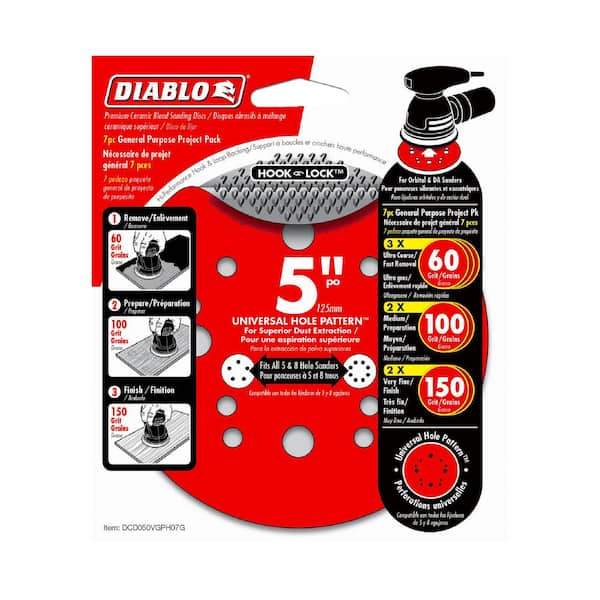 DIABLO 5 in. General Purpose Hook and Lock ROS Sanding Discs