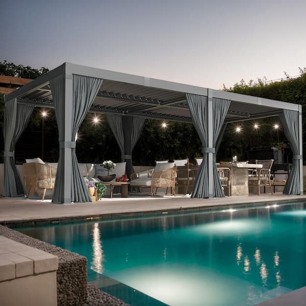AirWire 20 ft. W x 10 ft. D Aluminum Modern Pergola with