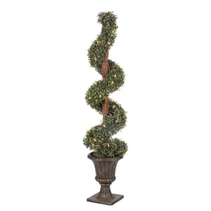 4 ft. Potted Boxwood Spiral Tree