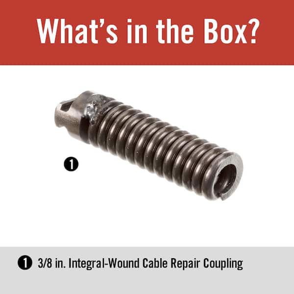 3/8 IW Cable  Repair Ridgid 91037 Coupling 