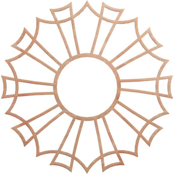 Ekena Millwork 28 in. x 9.875 in. x 0.375 in. Wood Medallion Moulding