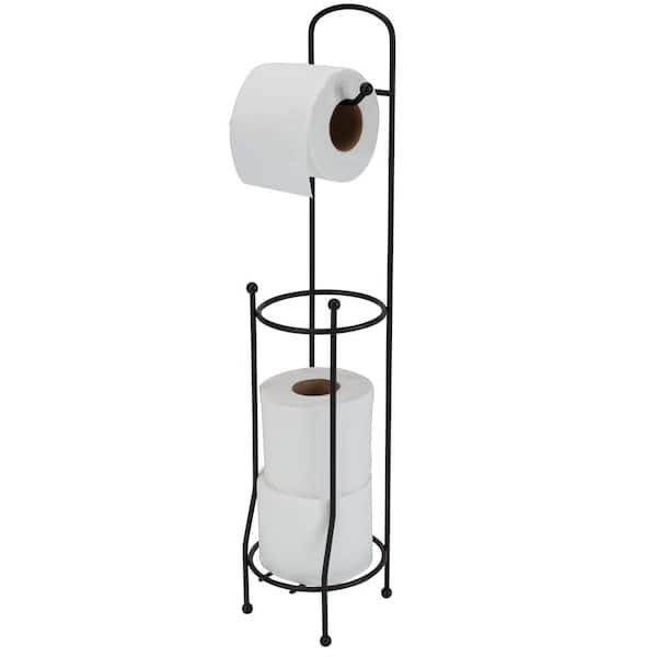 Free-Standing Toilet Paper Holder, Black Onyx