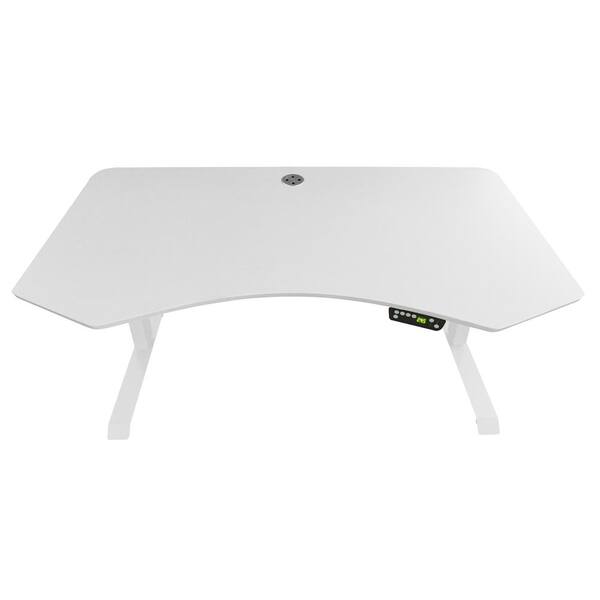 Canary White Adjustable Height Desk