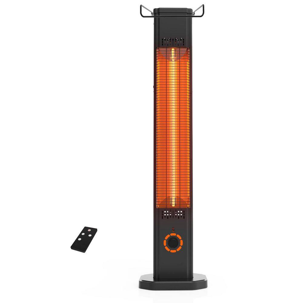 1500 BTU Electric Infrared Heater Freestanding Wall Mount Waterproof Black Metal Remote Control 8 Heat Levels with Timer price history on PriceWatchPro