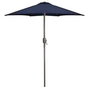 7.5 ft. Outdoor Market Patio Umbrella with Hand Crank-90 in. Midnight Blue
