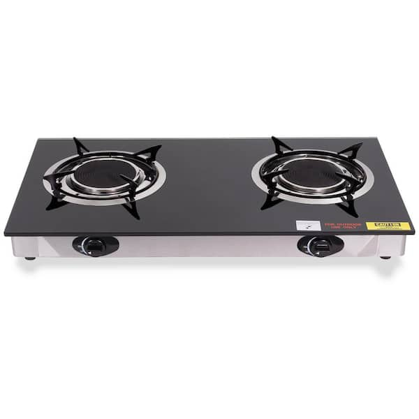 Deluxe deals Propane Gas Range Stove 2 Burner Stainless Steel Cooktop