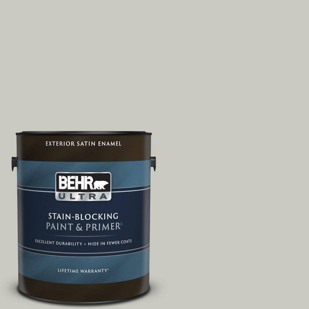 BEHR ULTRA 1 gal. PPU2412 Whitewash Oak Satin Enamel Exterior Paint